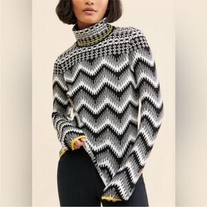 FP Movement by Free People Monochrome Zigzag Turtleneck Sweater